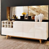 Balcão Buffet 3 Portas e 1 Gaveta Duna Mavaular Off White