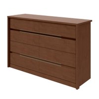 Cômoda Urban Estrutura MDF com 8 Gavetas Móveis Lopas Imbuia Clean