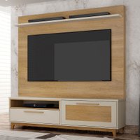 Estante Home Belo Horizonte Para TV Até 60 Polegadas 1 Porta Valdemóveis Cinamomo com Off White
