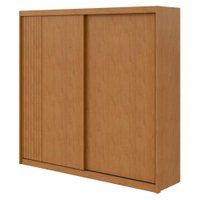 Guarda Roupa Casal 2 Portas 4 Gavetas Velaris Móveis Lopas Amendoa/Preto
