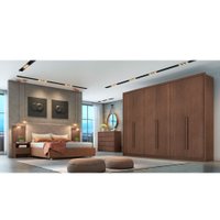 Guarda Roupa 6 Portas 6 Gavetas Robust Novo Horizonte Cacau