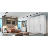 Guarda Roupa 6 Portas 6 Gavetas Robust Novo Horizonte Branco