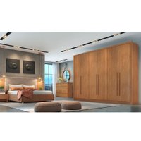 Guarda Roupa 6 Portas 6 Gavetas Robust Novo Horizonte Cumaru