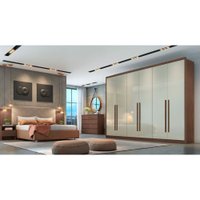 Guarda Roupa 6 Portas 6 Gavetas Robust Novo Horizonte Cacau Fendi