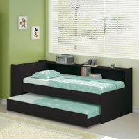 Cama Solteiro Bicama Est C/ 2 Colchões Ditália BB2829 Preto
