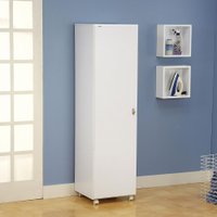 Armário Multiuso Ditália 1 Porta C/Rodízios AR-60 Branco
