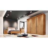 Guarda Roupa 3 Portas de Correr 8 Gavetas Spazzio Novo Horizonte Cumaru