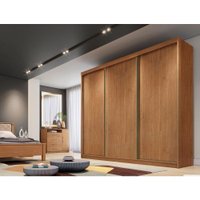 Guarda Roupa 3 Portas de Correr 6 Gavetas Arezzo Novo Horizonte Cumaru