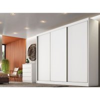 Guarda Roupa 3 Portas de Correr 6 Gavetas Arezzo Novo Horizonte Branco