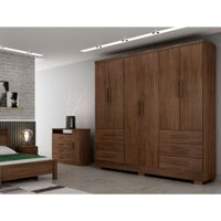 Guarda Roupa 6 Portas 6 Gavetas Encant Novo Horizonte Cacau