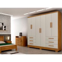 Guarda Roupa 6 Portas 6 Gavetas Encant Novo Horizonte Cumaru Fendi