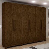 Guarda Roupa 6 Portas 4 Gavetas Master Benetil Avelã Ipê