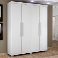 Guarda Roupa 4 Portas 3 Gavetas Master Benetil Branco