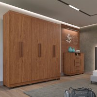 Guarda Roupa Casal 6 Portas 4 Gavetas Sevilha Prime Móveis Imop Cinamomo