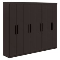 Guarda Roupa Casal 8 Portas 4 Gavetas Andara Móveis Lopas Preto Fosco