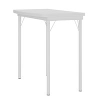 Mesa Dobrável Tampo Branco Tubos Brancos Carraro