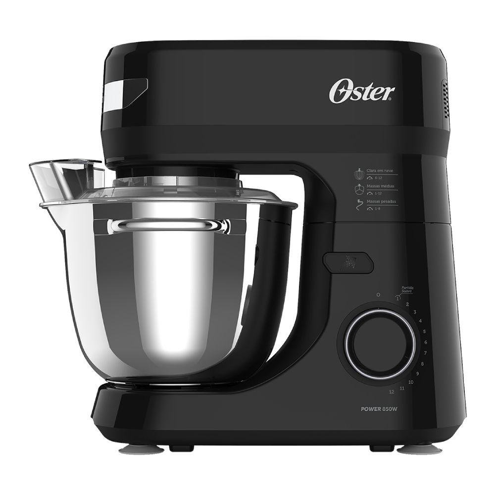 Batedeira Planetária Oster 4L 850W Preto/inox OBAT641