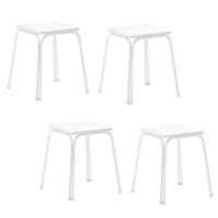 Conjunto 4 Banquetas Napa Branca Carraro