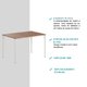 Mesa de Jantar Retangular 1,2m 1586 Carraro Freijó/Prata