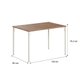 Mesa de Jantar Retangular 1,2m 1586 Carraro Freijó/Prata
