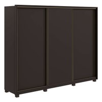 Guarda Roupa Casal 3 Portas 6 Gavetas Spazio Móveis Lopas Preto/Amendoa Preto/Amendoa