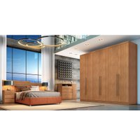 Guarda Roupa Casal 6 Portas 8 Gavetas Bari Novo Horizonte Cumaru