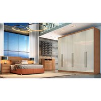 Guarda Roupa Casal 6 Portas 6 Gaveta Bari Novo Horizonte Cumaru Fendi