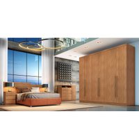 Guarda Roupa Casal 6 Portas 6 Gaveta Bari Novo Horizonte Cumaru