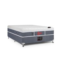 Cama Box + Colchão Castor Casal Plush Light Stress  One Face Pocket 138x188x61cm