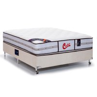 Cama Box + Colchão Castor Casal Vitagel Classic Double Face Pocket 138x188x63cm