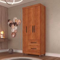 Guarda Roupa Solteiro 3 Portas 2 Gavetas Estrela Sallêto Móveis Cinamomo