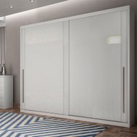 Guarda-Roupa Geom Plus 2 Portas De Correr Com 6 Gavetas Novo Horizonte Branco