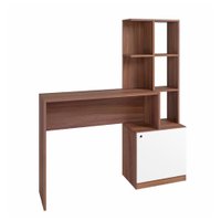 Escrivaninha com Estante em MDP com 1 Porta e 5 Nichos BRV Móveis