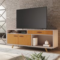 Rack Impar Candian JCM Movelaria Off White Com Cinamomo