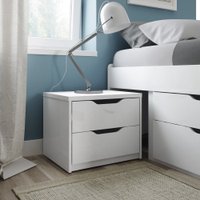 Mesa de Cabeceira Conect 2 Gavetas Santos Andirá Branco