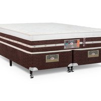 Cama Box + Colchão Castor Queen Silver Star Air One Face Hibrido 158x198x59cm