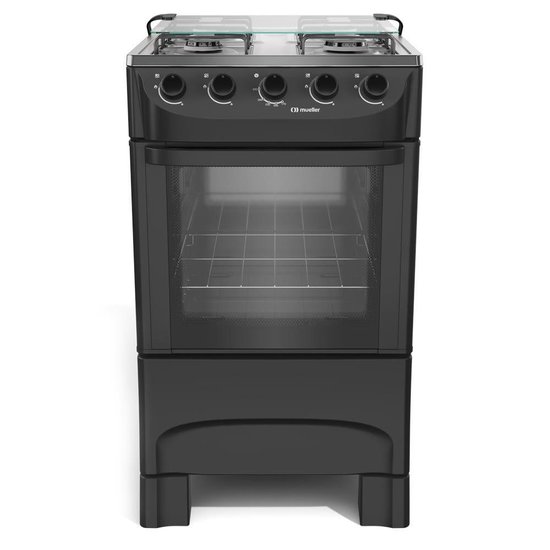 Fogão Mueller 4 bocas Preto Fosco Acendimento Manual MFI4BA