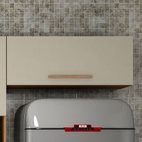 Armário Aéreo Basculante 80 cm Pérola Valdemóveis Cinamomo/Off White