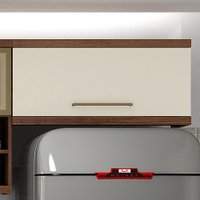 Armário Aéreo Porta Basculante 80cm Tarantela Valdemóveis Chocolate/Off White