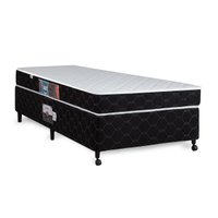 Cama Box + Colchão Castor Solteiro Montblanc Double Face D33 96x203x45cm