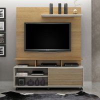 Estante Home Para TV Até 60 Polegadas 1 Porta Star Valdemóveis Cinamomo/Off White