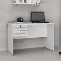 Mesa para Computador 2 Gavetas Byte Valdemóveis Branco Acetinado