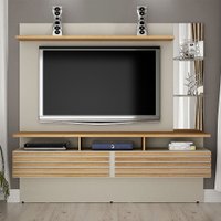 Estante Home para TV Até 65 Polegadas 2 Portas Miami Valdemóveis Off White/Cinamomo