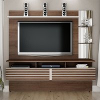 Estante Home para TV Até 65 Polegadas 2 Portas Miami Valdemóveis Chocolate/Off White