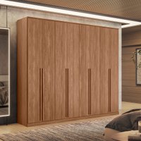 Guarda roupa Casal 100 MDF 8 Portas Ele Ela Santos Andira Jatobá