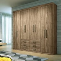 Guarda Roupa Casal 8 Portas 6 Gavetas Havana Master Santos Andirá Atacama