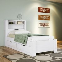 Cama Solteiro Invicta com Baú e Com 2 Gavetas Santos Andirá Branco