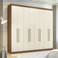 Guarda-Roupa Casal 8 Portas 4 Gavetas Havana Master Vip  Santos Andirá Jatobá/Areia
