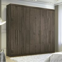 Guarda-Roupa Casal 8 Portas 4 Gavetas Havana Master Vip  Santos Andirá Ébano