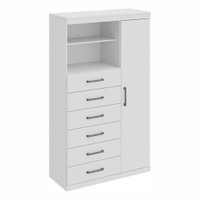 Comoda Multiuso 1 porta 6 gavetas Maraba Santos Andira Branco
